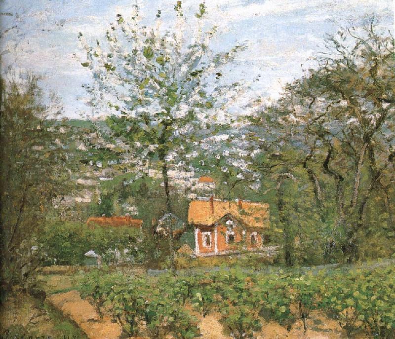 Camille Pissarro Hut villages oil painting image